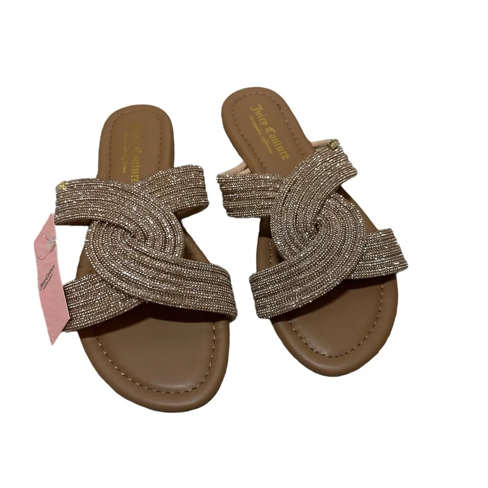 JUICY COUTURE JC-ZISEL  Rhinestone Sandals.